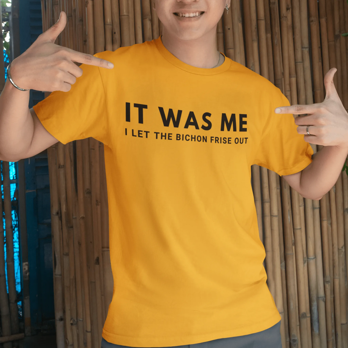 "It Was Me I Let The Bichon Frise out"-Unisex Bichon Frise T-Shirt for Dog Owners