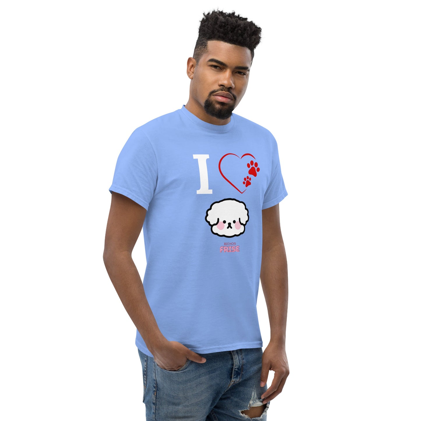"I Love Bichon Frise"-Unisex Bichon Frise T-Shirt for Dog Owners