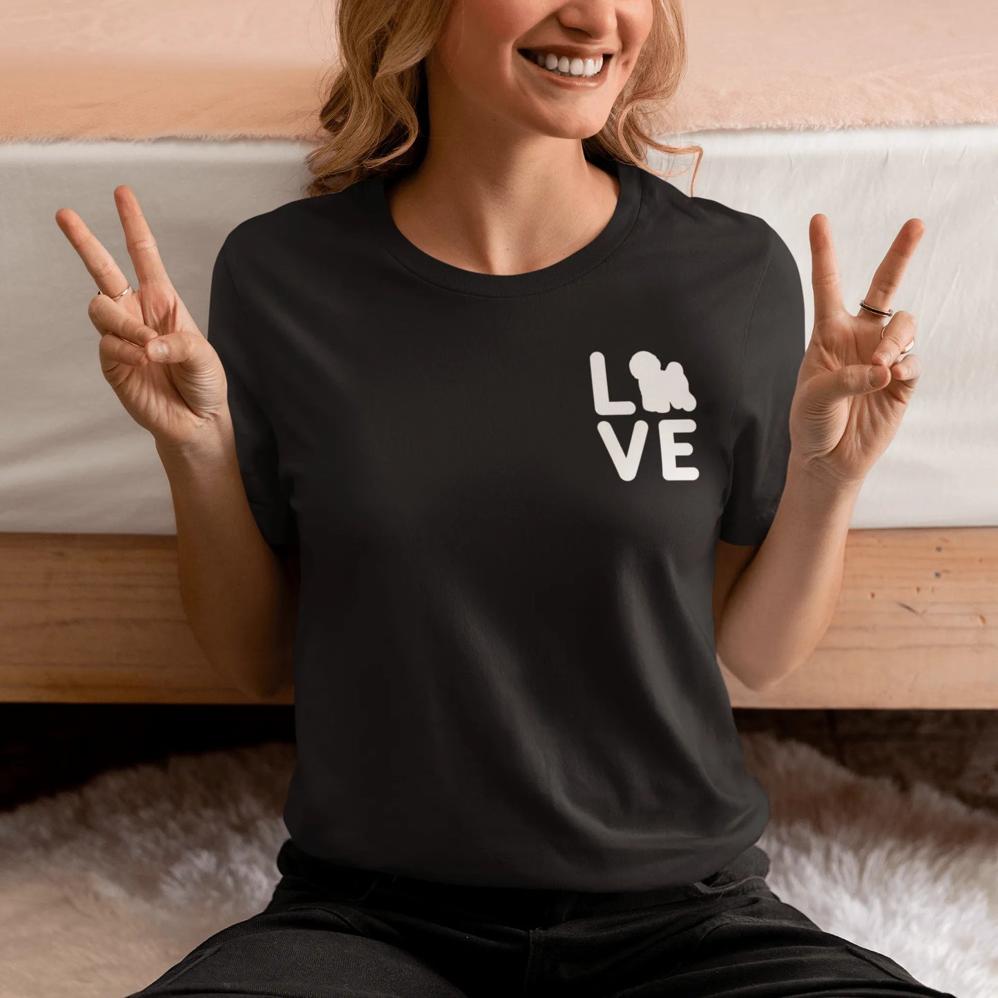 Bichon Frise Love subtitle"-Unisex Bichon Frise T-Shirt for Dog Owners
