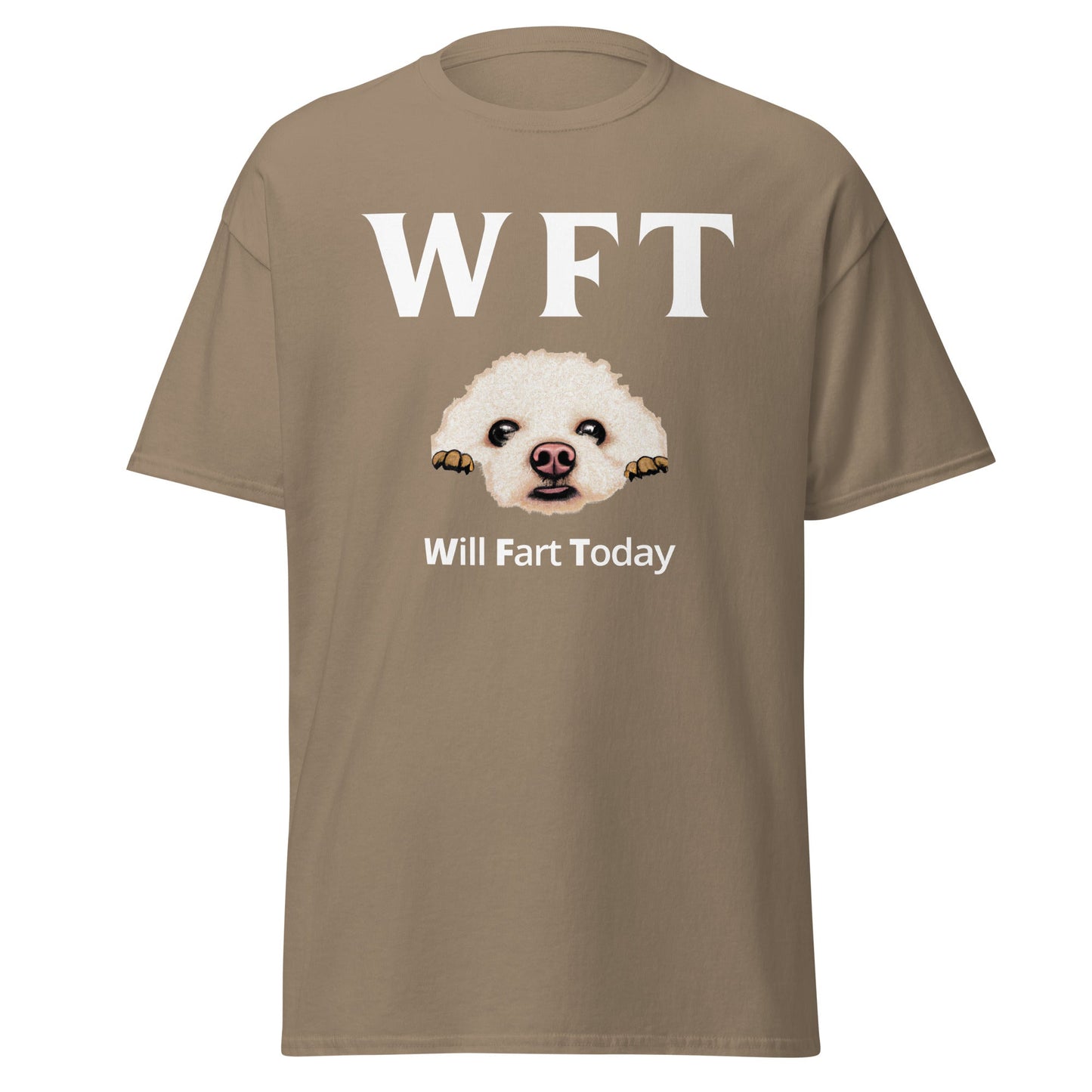 " WFT – Will Fart Today"-Unisex Bichon Frise T-Shirt for Dog Owners