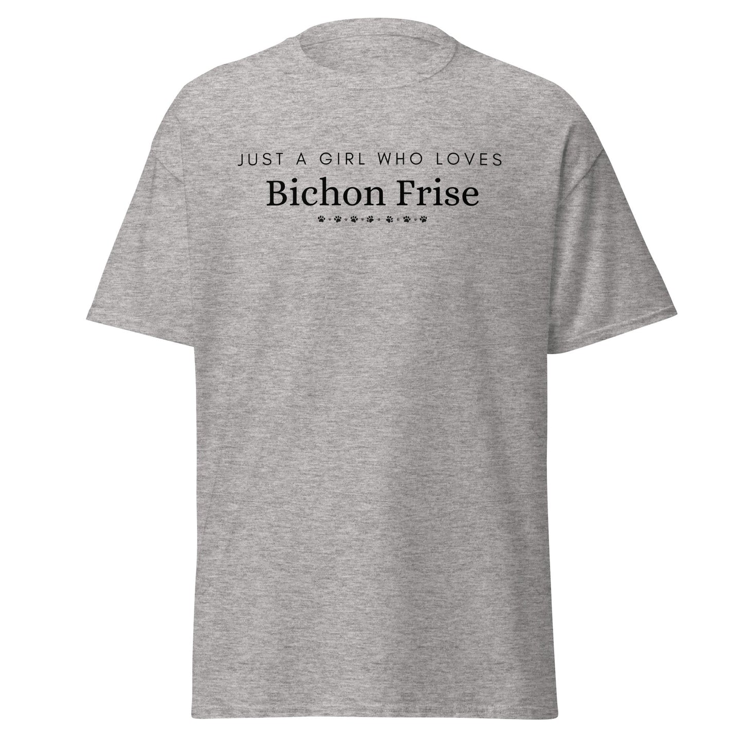 "Just A Girl Who Loves Bichon Frise"-Unisex Bichon Frise T-Shirt for Dog Owners