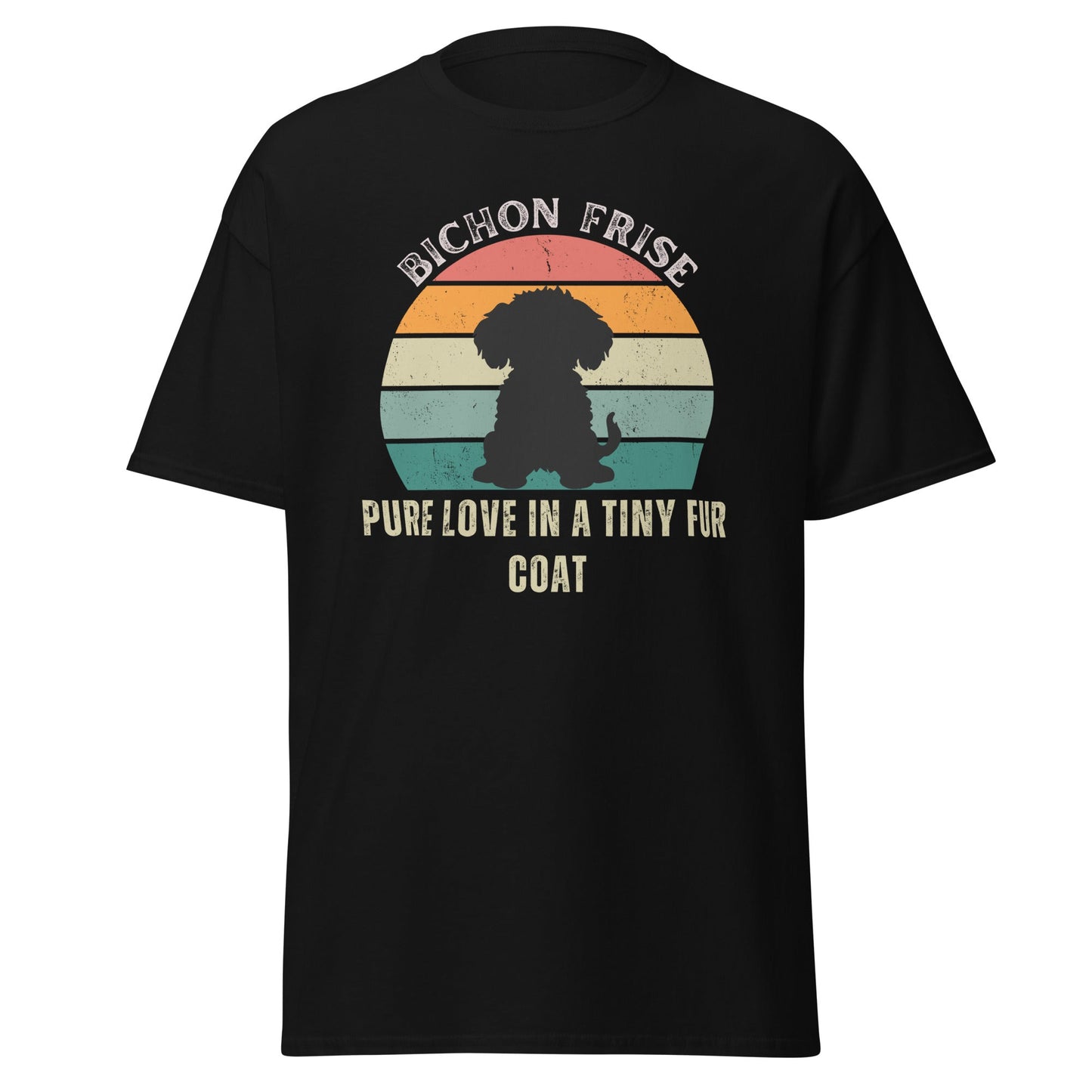Unisex Bichon Frise T-Shirt for Dog Owners:"Pure Love In A Tiny Fur Coat"