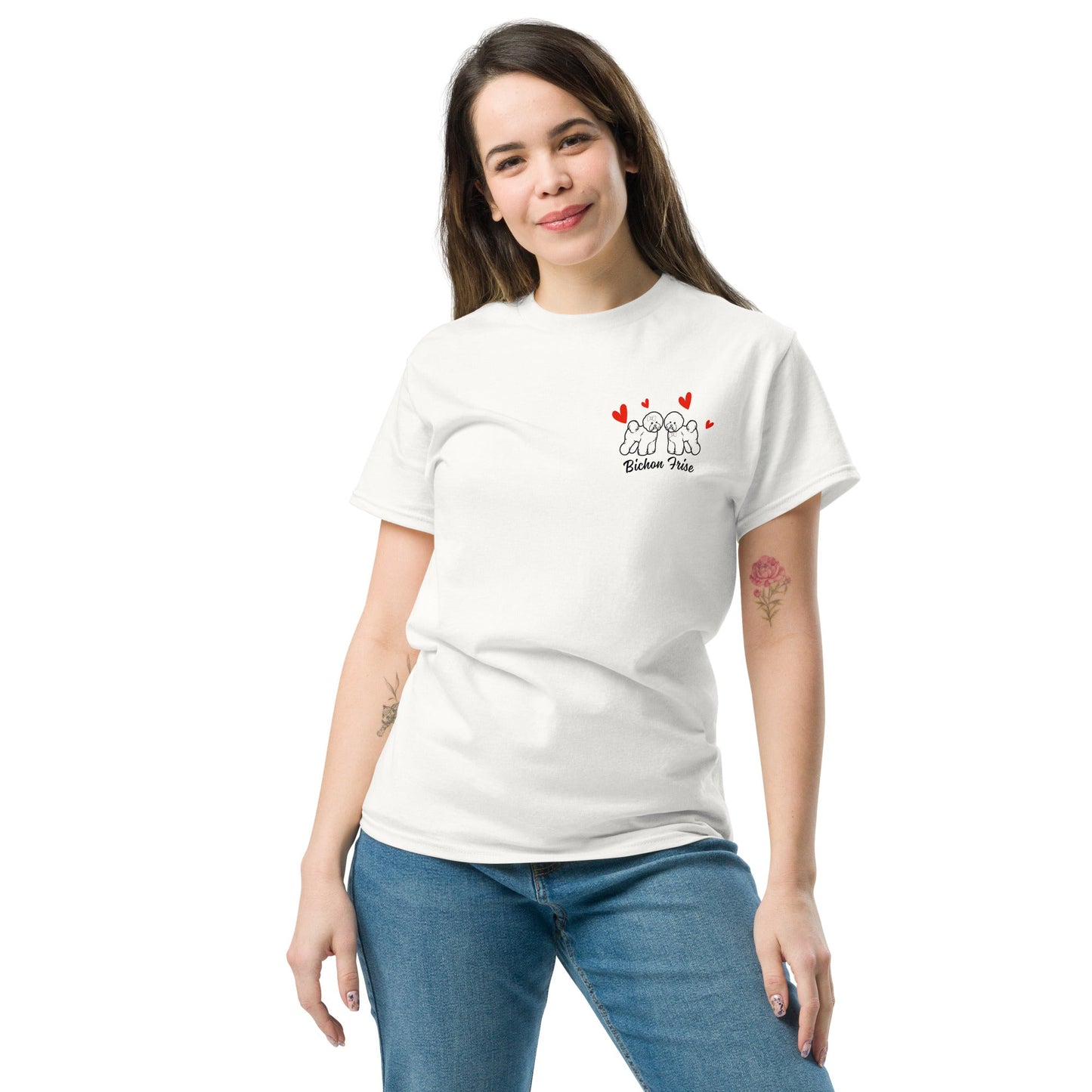 "Valentine's Day for women and men"-Unisex Bichon Frise T-Shirt for Dog Owners