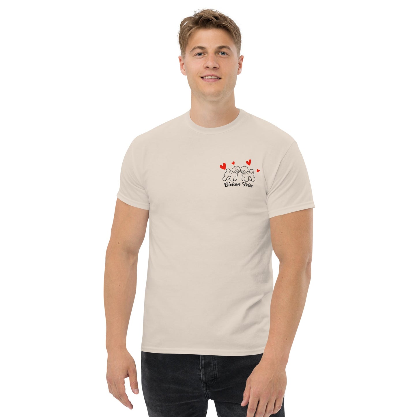 "Valentine's Day for women and men"-Unisex Bichon Frise T-Shirt for Dog Owners