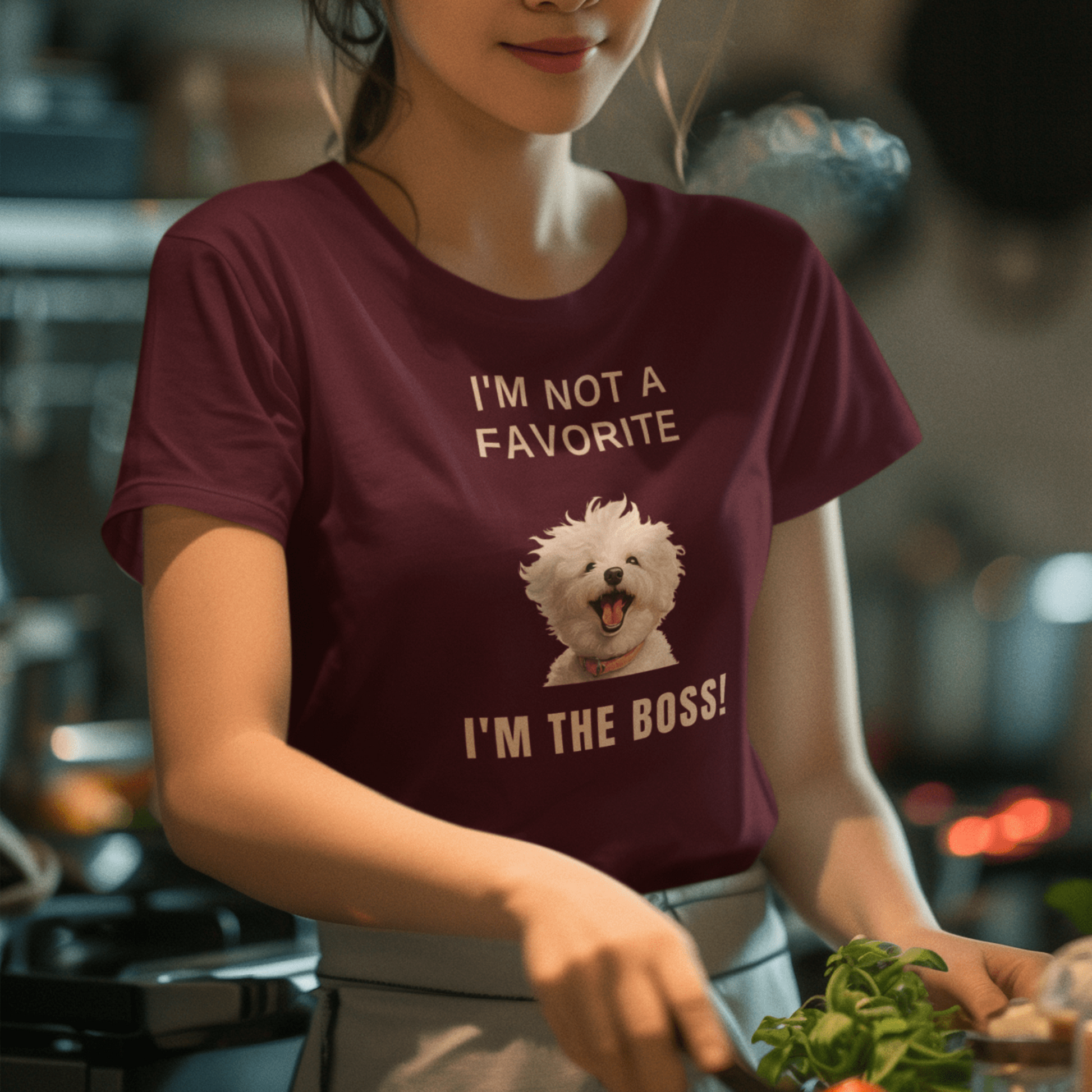 "I'm Not A Favorite, I'm The Boss!"-Unisex Bichon Frise T-Shirt for Dog Owners