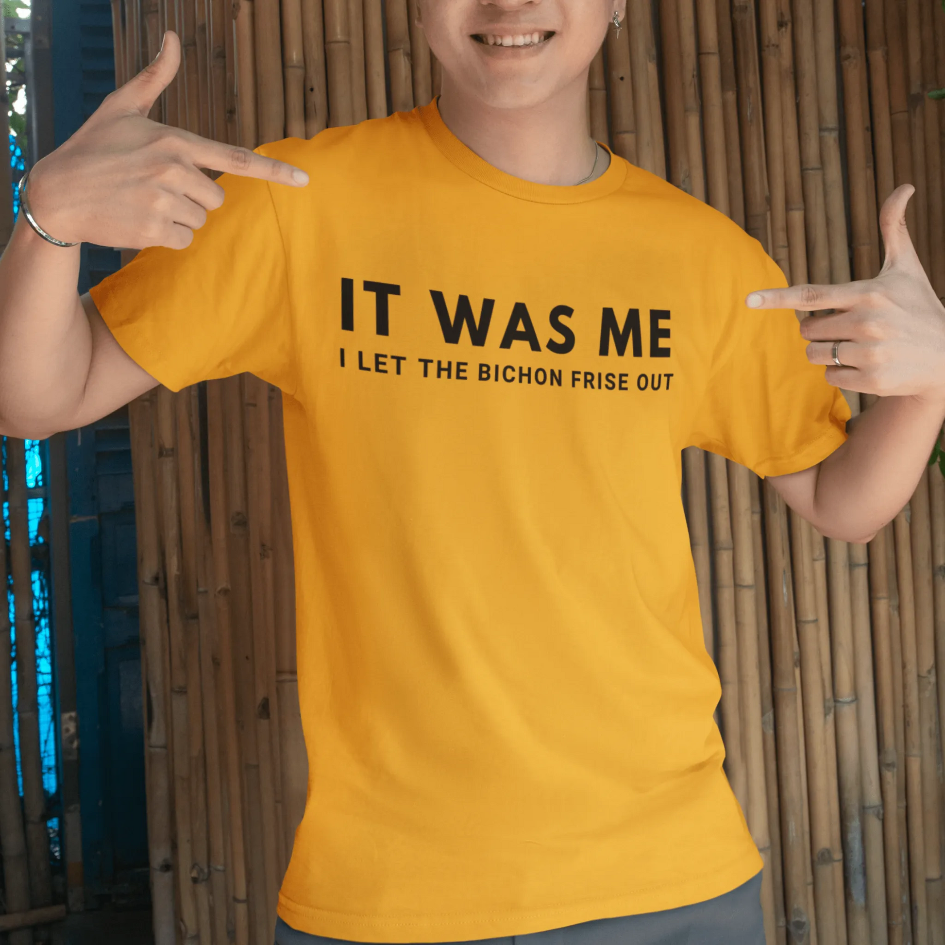 "It Was Me  I Let The Bichon Frise out"-Unisex Bichon Frise T-Shirt for Dog Owners