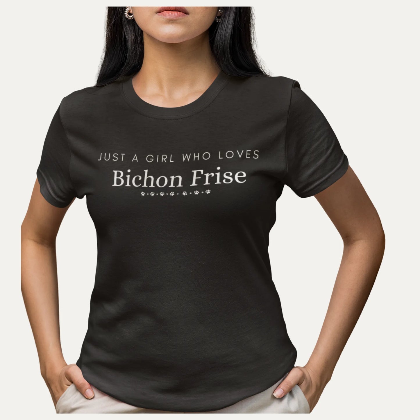 ust A Girl Who Loves Bichon Frise"-Unisex Bichon Frise T-Shirt for Dog Owners