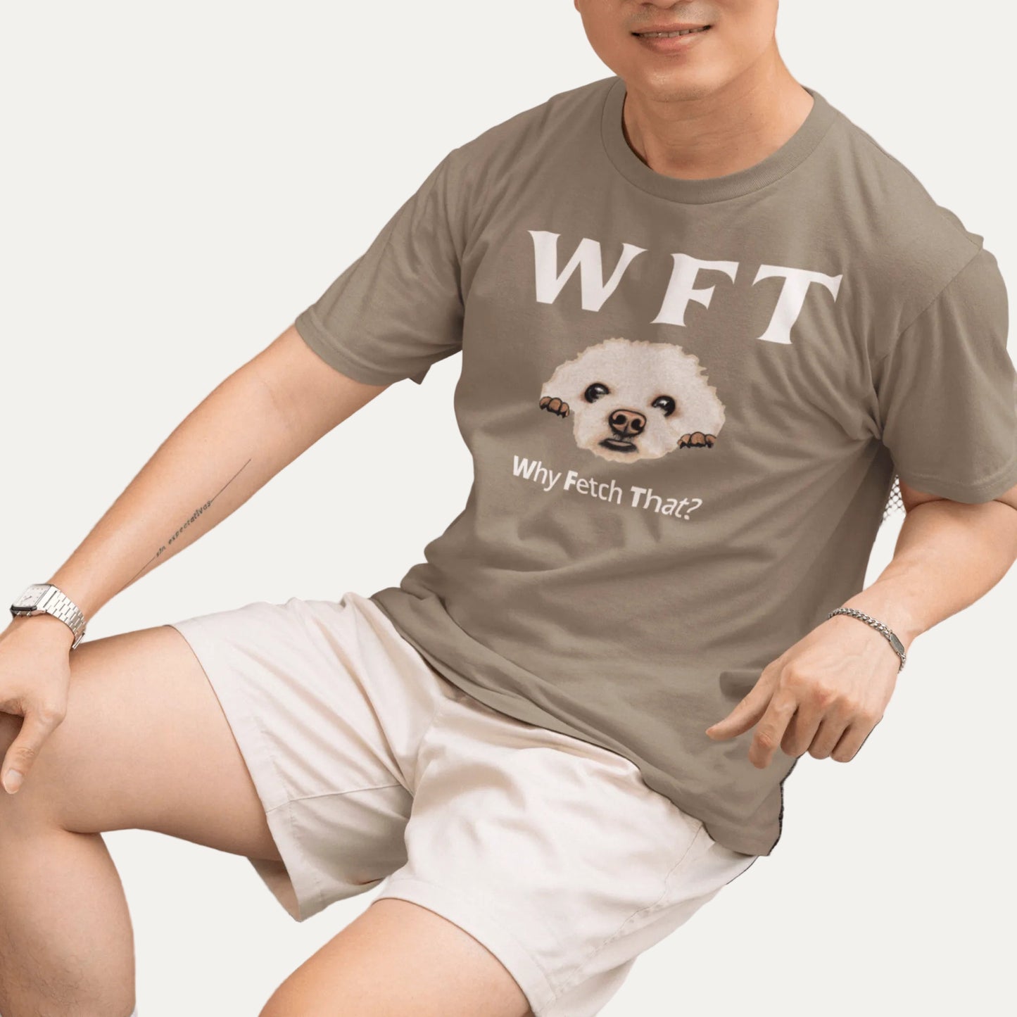 " WFT – Why Fetch That?"-Unisex Bichon Frise T-Shirt for Dog Owners
