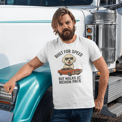 Built for Speed – Funny Bichon Frise Dad T-Shirt for Father’s Day - Fun Factory Frise