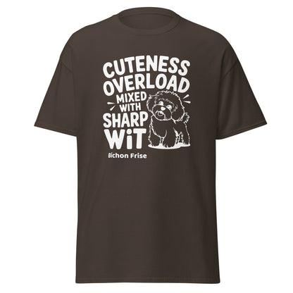 "Cuteness Overload Mixed With Sharp Wit"-Unisex Bichon Frise T-Shirt for Dog Owners