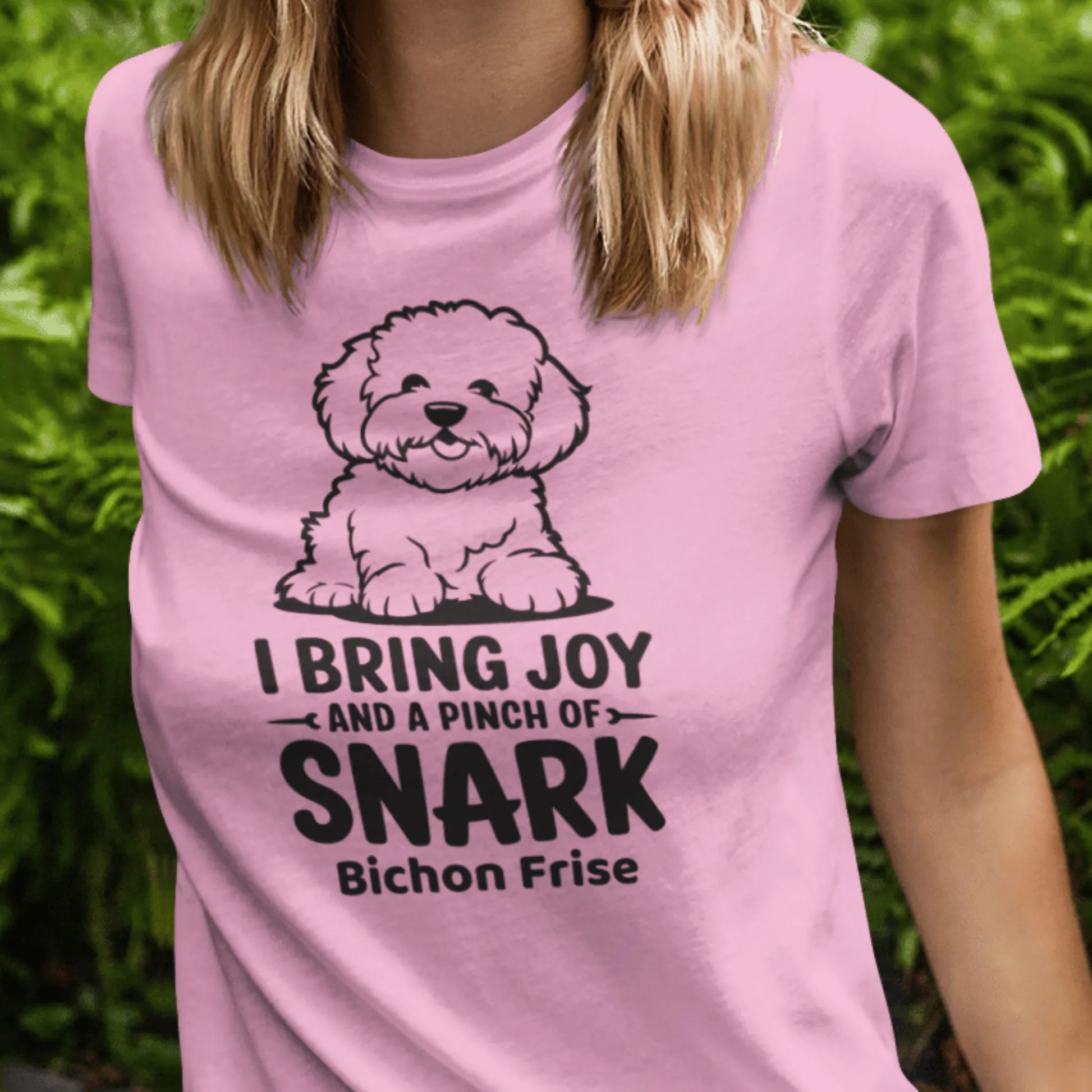 "I Bring Joy And A Pinch Of Snark"-Unisex Bichon Frise T-Shirt for Dog Owners
