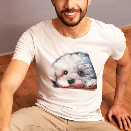 Peeping Bichon Frize-Unisex Bichon Frise T-Shirt for Dog Owners