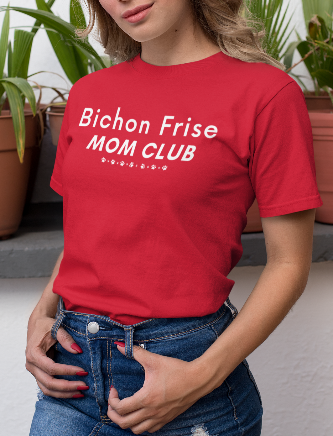 "Bichon Frise Mom Club white graphic T-shirt – funny unisex Mother's Day gift for dog lovers, perfect for Bichon owners and pet moms, stylish and heartfelt design for men and women."
Video