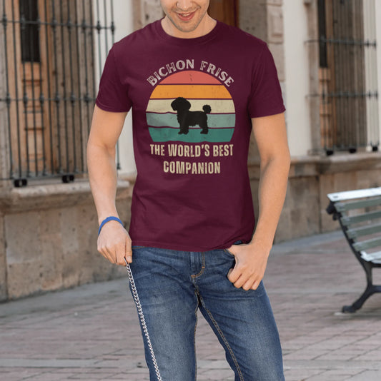 Unisex Bichon Frise T-Shirt for Dog Owners: "The world's best companion"