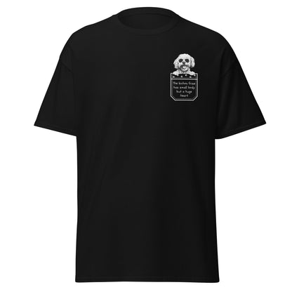 Bichon Frise in Sunglasses - "The Bichon Frise has a small body, but a huge heart"Unisex Bichon Frise T-Shirt for Dog Owners