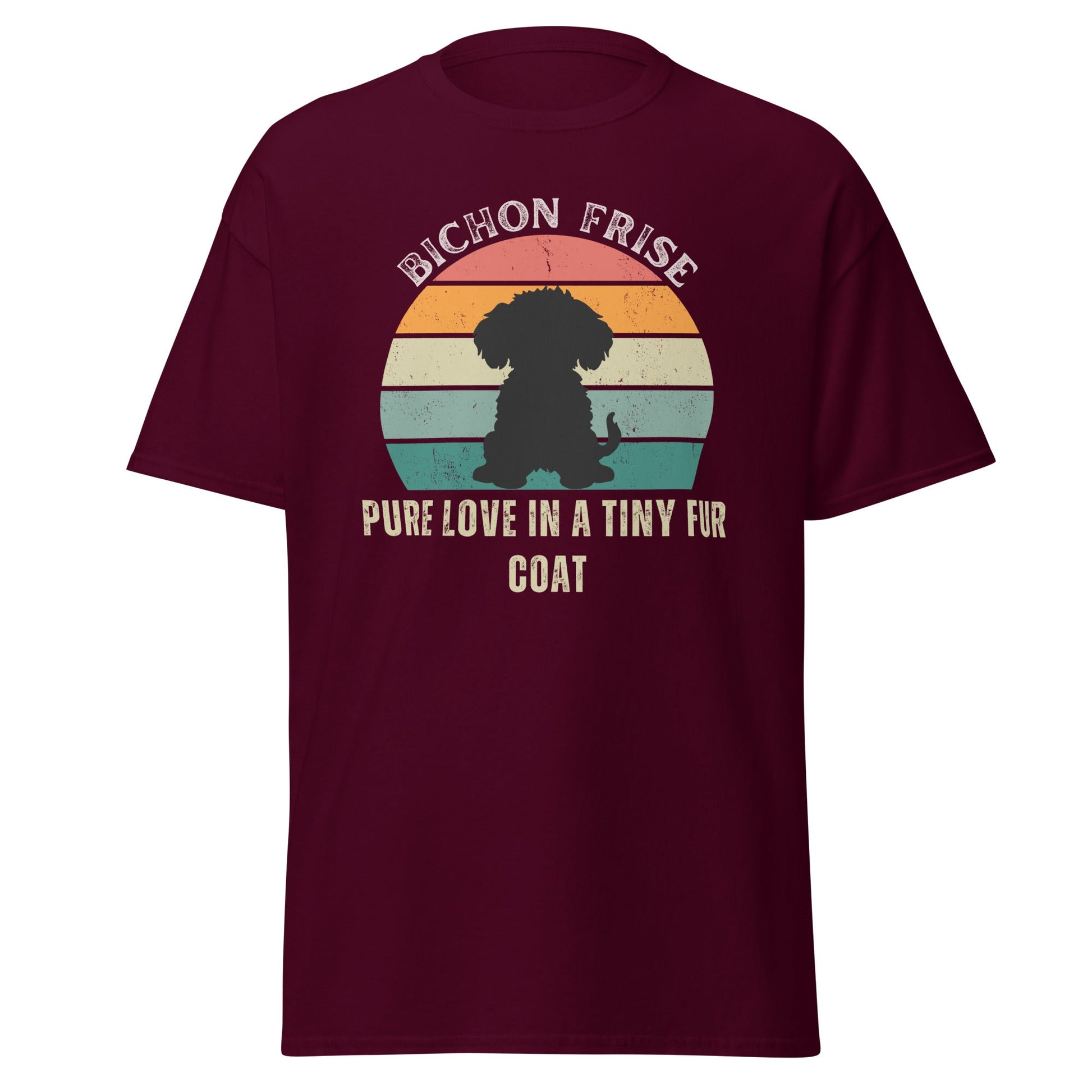 Unisex Bichon Frise T-Shirt for Dog Owners:"Pure Love In A Tiny Fur Coat"