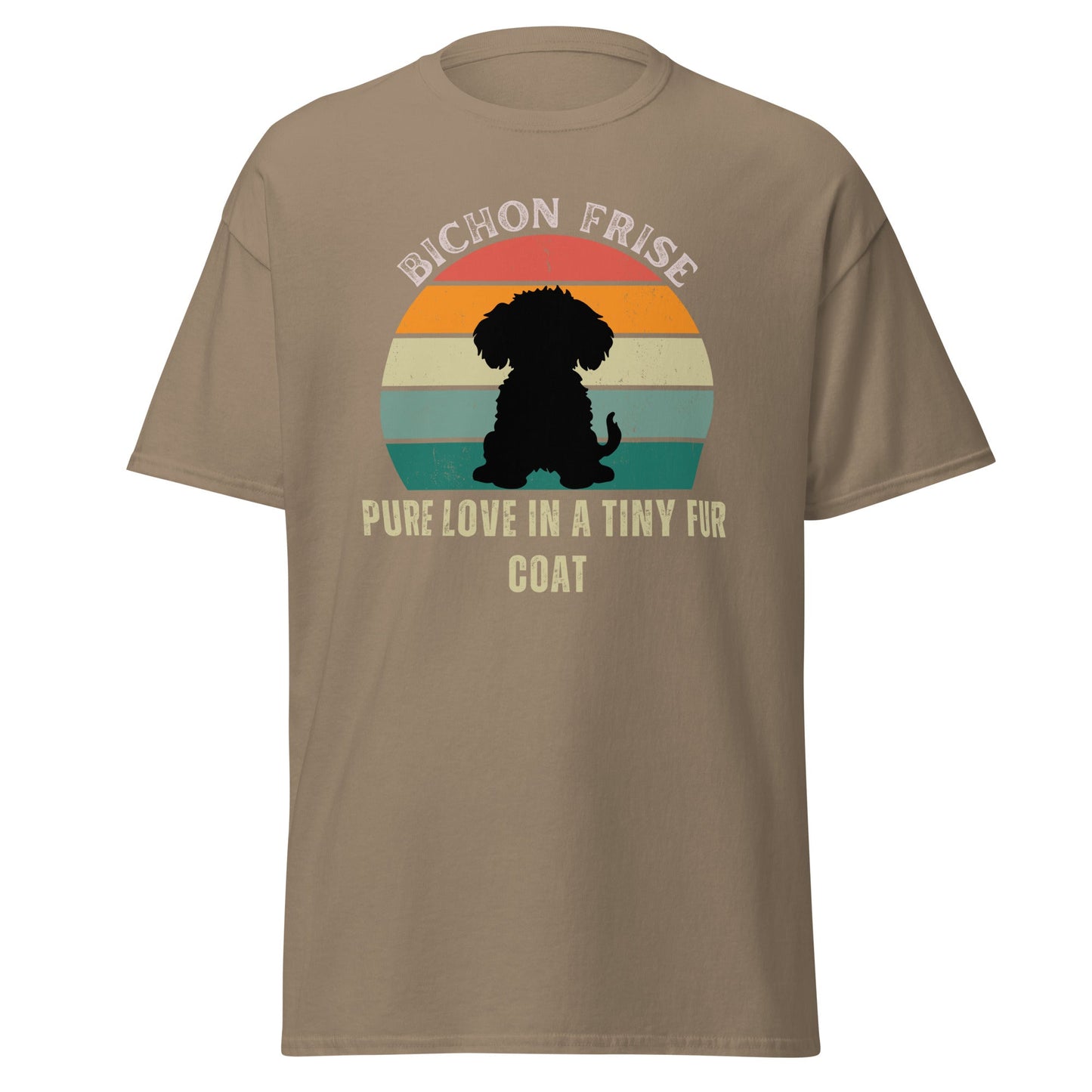 Unisex Bichon Frise T-Shirt for Dog Owners:"Pure Love In A Tiny Fur Coat"