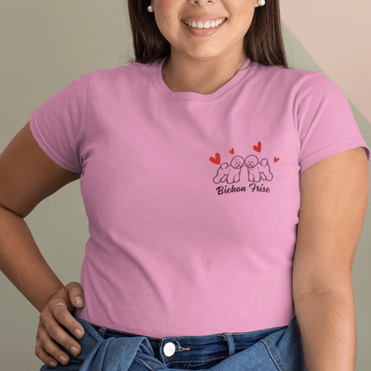 "Valentine's Day for women and men"-Unisex Bichon Frise T-Shirt for Dog Owners